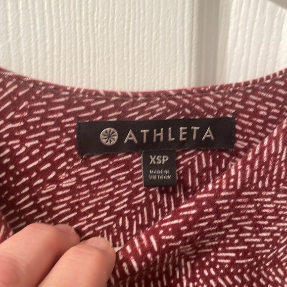 Tank dress from Althleta, red with white pattern. Form fitting - Picture 1 of 4